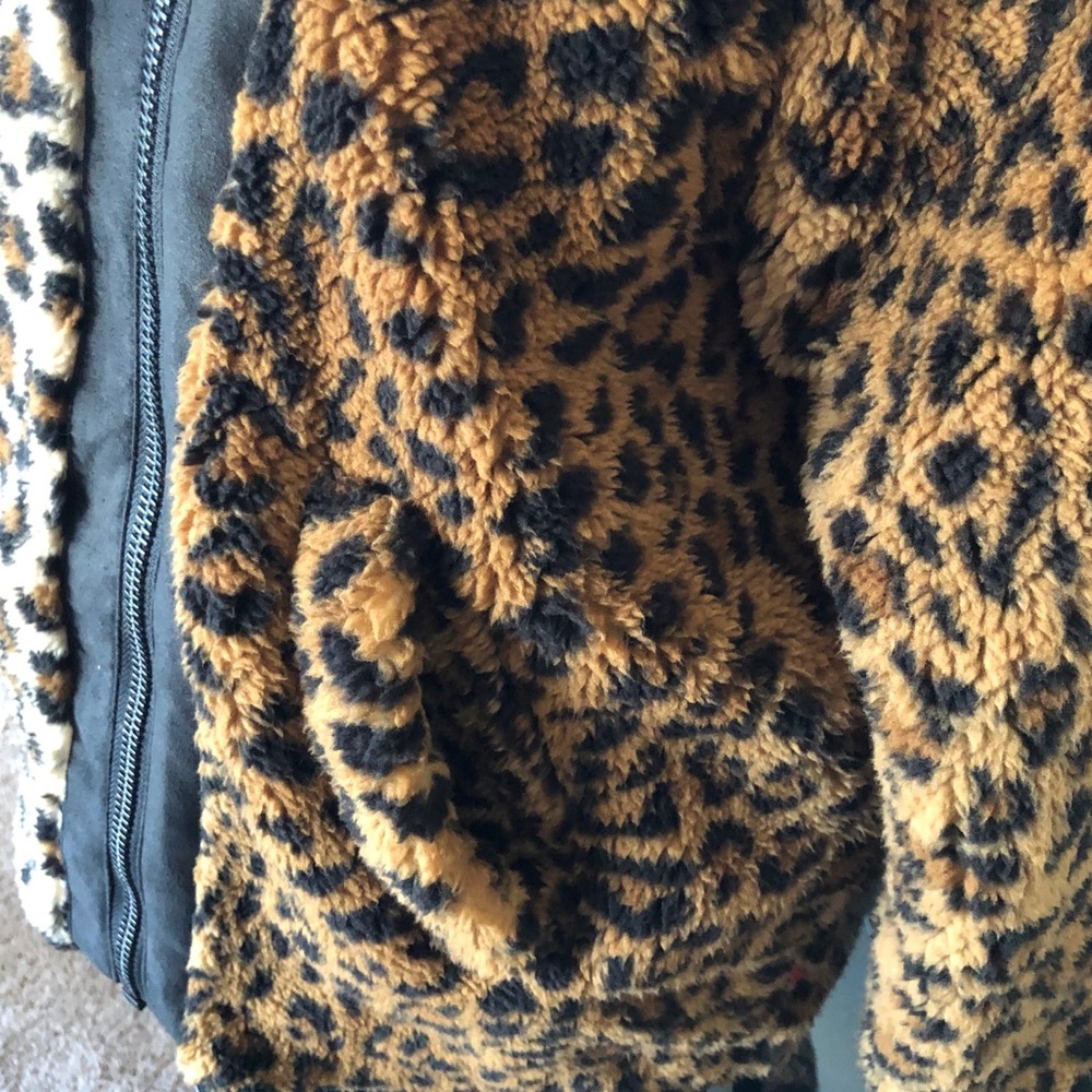 Levi’s Women's Moto Jacket Leopard Print Faux M - Picture 7 of 16